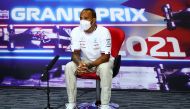 Formula One F1 - Bahrain Grand Prix - Bahrain International Circuit, Sakhir, Bahrain - March 25, 2021 Mercedes' Lewis Hamilton during the press conference FIA/Handout via REUTERS