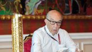 Dorna chief Carmelo Ezpeleta speaks during a press conference in Doha. 