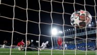 Soccer Football - Champions League - Quarter Final - First Leg - Real Madrid v Liverpool - Estadio Alfredo Di Stefano, Madrid, Spain - April 6, 2021 Real Madrid's Vinicius Junior celebrates scoring their third goal REUTERS/Susana Vera TPX IMAGES OF THE DA