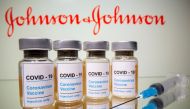 Vials with a sticker reading, 