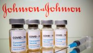 Vials with a sticker reading, 