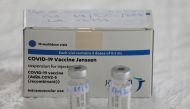FILE PHOTO: Empty vials of Johnson & Johnson's coronavirus disease (COVID-19) vaccine are seen on a table at a vaccination centre in Ronda, Spain, April 23, 2021. REUTERS/Jon Nazca/File Photo