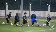 Al Khor players take part in a training session as they gear up for
the play-off match against Al Shahania. Pic: Twitter/@alkhor_club