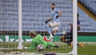 Manchester City's Riyad Mahrez scores their first goal REUTERS/Phil Noble
