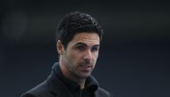 Arsenal manager Mikel Arteta after the match Pool via REUTERS/Lee Smith 