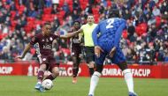Leicester City's Youri Tielemans scores their first goal. (REUTERS/Matthew Childs)