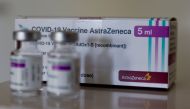 Vials of AstraZeneca's COVID-19 vaccine are seen in a general practice facility, as the spread of the coronavirus disease (COVID-19) continues, in Vienna, Austria May 18, 2021. REUTERS/Leonhard Foeger