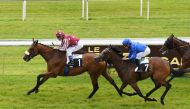 Olivier Peslier guides Qaiser to victory. Pic: Robert Polin