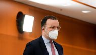 German Health Minister Jens Spahn arrives for the weekly cabinet meeting of the German government at the chancellery in Berlin, Germany May 26, 2021. Markus Schreiber/Pool via REUTERS

