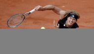 Tennis - French Open - Roland Garros, Paris, France - May 30, 2021 Germany's Alexander Zverev in action during his first round match against Germany's Oscar Otte REUTERS/Sarah Meyssonnier
