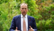 British Secretary of State for Health, Matt Hancock speaks at a memorial tree planting ceremony at Oxford Botanic Gardens, following a G7 health ministers meeting, ahead of the G7 leaders' summit, at Mansfield College, Oxford University in Oxford, Britain