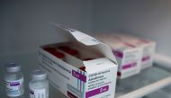 Boxes of AstraZeneca's vaccine against the coronavirus disease (COVID-19). Picture taken June 6, 2021. REUTERS/Ramzi Boudina
