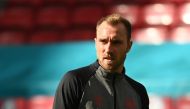 Denmark's Christian Eriksen during the warm up before the match Pool via REUTERS/Jonathan Nackstrand
