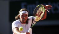 Tennis - French Open - Roland Garros, Paris, France - June 13, 2021 Greece's Stefanos Tsitsipas in action during the final against Serbia's Novak Djokovic REUTERS/Gonzalo Fuentes
