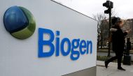 FILE PHOTO: A sign marks a Biogen facility in Cambridge, Massachusetts, U.S. January 26, 2017. REUTERS/Brian Snyder/File Photo
