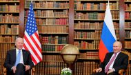 U.S. President Joe Biden and Russia's President Vladimir Putin meet for the U.S.-Russia summit at Villa La Grange in Geneva, Switzerland, June 16, 2021. REUTERS/Denis Balibouse/Pool
