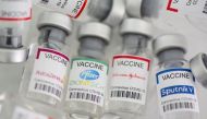 Vials labelled 