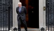 Britain's Prime Minister Boris Johnson stands in front of 10 at Downing Street, in London, Britain June 17, 2021. REUTERS/Toby Melville/File Photo