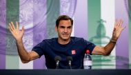 Switzerland's Roger Federer during a press conference (REUTERS/Florian Eisele)