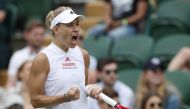 Germany's Angelique Kerber celebrates winning her third round match against Belarus' Aliaksandra Sasnovich. (Reuters/Paul Childs)