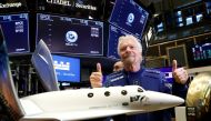 Sir Richard Branson poses on the floor of the New York Stock Exchange (NYSE) ahead of Virgin Galactic (SPCE) trading in New York, U.S., October 28, 2019. REUTERS/Brendan McDermid/File Photo