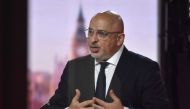 Britain's COVID-19 Vaccine Deployment Minister Nadhim Zahawi appears on BBC TV's The Andrew Marr Show in London, Britain, July 11, 2021. Jeff Overs/BBC/Handout via REUTERS
