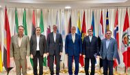 Hamid Reza Dehghani, the Ambassador of the Islamic Republic of Iran to Qatar; Yury Sentyurin, Secretary-General of GECF, and other officials at the GECF Secretariat. 