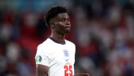 Soccer Football - Euro 2020 - Final - Italy v England - Wembley Stadium, London, Britain - July 11, 2021 England's Bukayo Saka looks dejected after losing the penalty shootout Pool via REUTERS/Carl Recine
