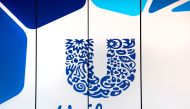 The logo of Unilever is seen at the headquarters in Rotterdam, Netherlands August 21, 2018. REUTERS/Piroschka van de Wouw/File Photo
 