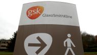 A GlaxoSmithKline (GSK) logo is seen at the GSK research centre in Stevenage, Britain November 26, 2019. REUTERS/Peter Nicholls/File Photo