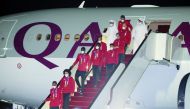 Team Qatar athletes and officials arriving at Doha International Airport after their historic performance at the Tokyo 2020 Olympics. Pictures: Hussein Sayed