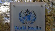 A logo is pictured outside a building of the World Health Organization (WHO) during an executive board meeting on update on the coronavirus disease (COVID-19) outbreak, in Geneva, Switzerland, April 6, 2021. REUTERS/Denis Balibouse/File Photo