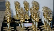 Rows of Emmy Award statuettes are seen at the 2006 Creative Arts Emmys in Los Angeles August 19, 2006. REUTERS/Fred Prouser (UNITED STATES/File Photo
