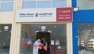 Video Home & Electronic Centre officials opening the new service centre at Umm Salal Ali.