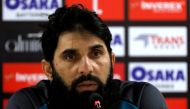 file photo:Pakistan's cricket coach Misbah-ul-Haq speaks during a news conference at the National Stadium, Karachi, Pakistan December 17, 2019. REUTERS/Akhtar Soomro
