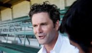 file photo: Former New Zealand cricketer Chris Cairns gives a news conference on day four of the first international test cricket match against New Zealand, at Eden Park in Auckland, February 9, 2014. REUTERS/Nigel Marple
