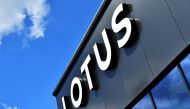 A Lotus sign is seen at the car plant headquarters in Hethel, Britain June 23, 2021. Picture taken June 23, 2021. REUTERS/Dylan Martinez/File Photo