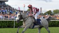 Olivier Peslier guides H H Sheikh Abdullah bin Khalifa Al Thani-owned Abbes to victory at Doncaster Racecourse yesterday. PIC: Racingfotos