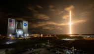 File photo: With a view of the iconic Vehicle Assembly Building at left, a SpaceX Falcon 9 rocket soars upward from Launch Complex 39A carrying the company’s Crew Dragon Endeavour capsule and four Crew-2 astronauts towards the International Space Station 