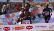 Athletics - Vienna City Marathon - Vienna, Austria - September 12, 2021 Ethiopia's Derara Hurisa wins the elite men's race REUTERS/Leonhard Foeger