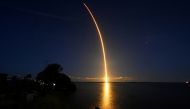 The Inspiration 4 civilian crew aboard a Crew Dragon capsule and SpaceX Falcon 9 rocket launches from Pad 39A at the Kennedy Space Center in Cape Canaveral, Florida, September 15, 2021. Reuters/Steve Nesius 