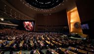 United Nations Secretary-General Antonio Guterres speaks during the 76th Session of the General Assembly at UN Headquarters in New York on September 21, 2021. Timothy A. Clary/Pool via Reuters