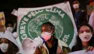 People take part in the Global Climate Strike of the Fridays for Future movement at Paulista Avenue in Sao Paulo, Brazil September 24, 2021. Reuters/Amanda Perobelli