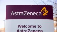 The logo for AstraZeneca is seen outside its North America headquarters in Wilmington, Delaware, U.S., March 22, 2021. REUTERS/Rachel Wisniewski/File Photo