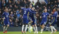 Chelsea's Ben Chilwell celebrates scoring their third goal with Jorginho Action Images via Reuters/Paul Childs