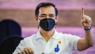 Philippine capital's Mayor Francisco Domagoso poses after filing his certificate of candidacy for president in the 2022 national election, in Pasay City, Metro Manila, Philippines, October 4, 2021. Ezra Acayan/Pool via REUTERS