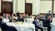 Qatar Chamber (QC) Chairman Sheikh Khalifa bin Jassim Al Thani, with other delegates attending the Arab-German Chamber of Commerce and Industry meetings and 24th Arab-German Business Forum, in Berlin, Germany, recently. 