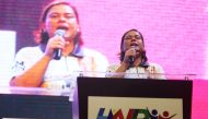 Sara Duterte, Davao City Mayor and daughter of Philippine President Rodrigo Duterte, delivers a speech during a senatorial campaign caravan for Hugpong Ng Pagbabago (HNP) in Davao City, southern Philippines on May 9, 2019. REUTERS/Lean Daval Jr Photo/File