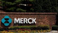 The Merck logo is seen at a gate to the Merck & Co campus in Rahway, New Jersey, U.S., July 12, 2018. REUTERS/Brendan McDermid/File Photo
