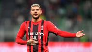 September 22, 2021 AC Milan's Theo Hernandez celebrates scoring their second goal REUTERS/Daniele Mascolo